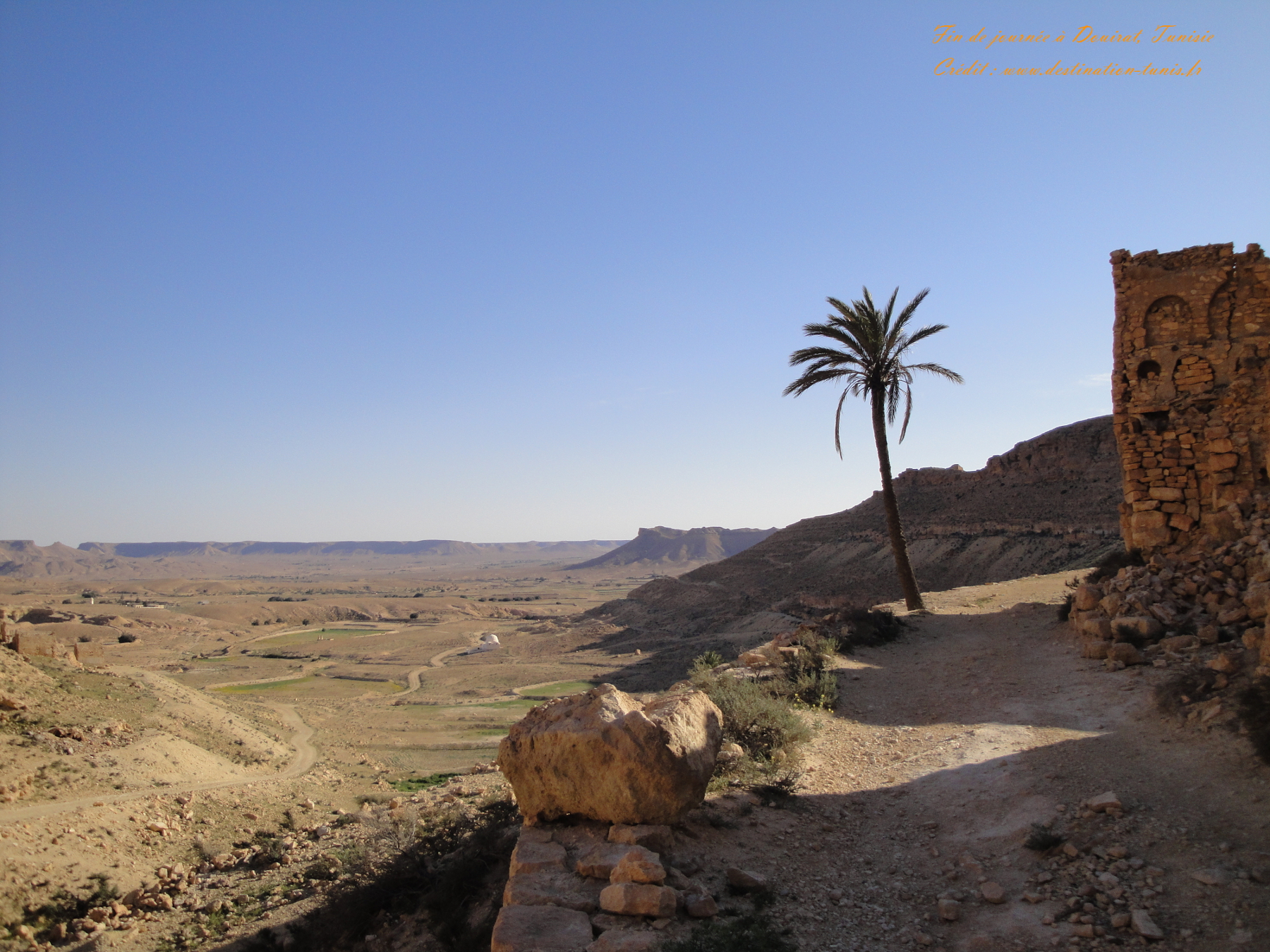 Fonds d'écran Montagne et Nature de Tunisie Fin de journée à Douirat Dahar Tunisie